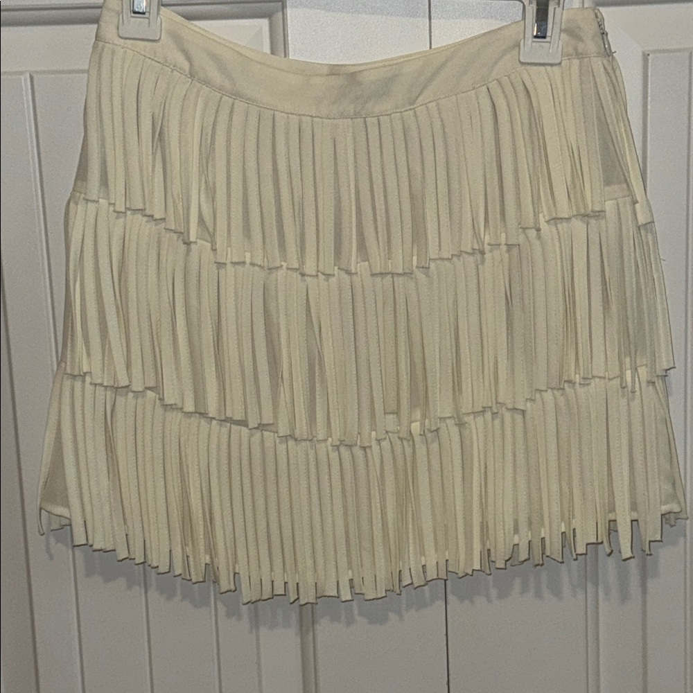 Cream Pleated Skirt forever21